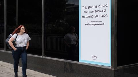 closed m&s store one use