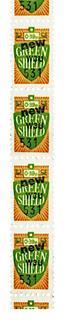 1963 Green shiels stamps strip