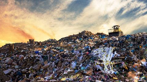 plastic waste rubbish landfill