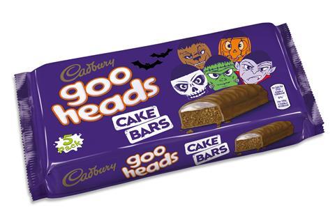 1. Cadbury Goo Heads Cake Bars