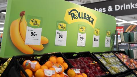 Asda Rollback 2025 3 promotion sign