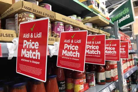 Asda Aldi Lidl price match