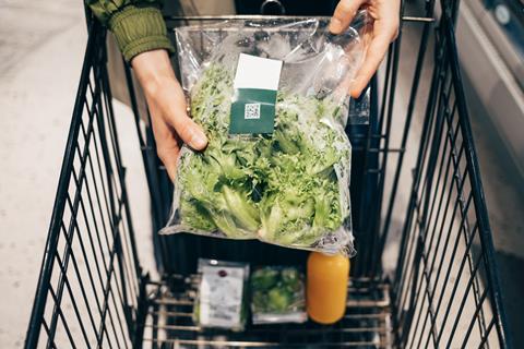 qr code barcode salad food supermarket