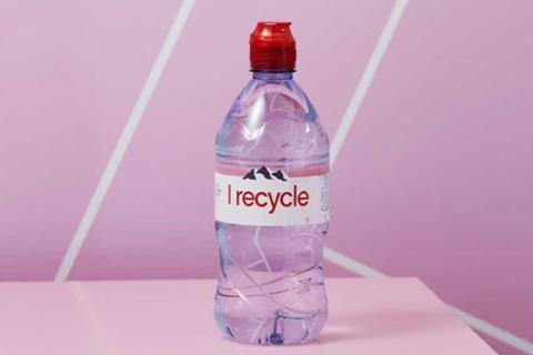 danone evian recycle water bottle