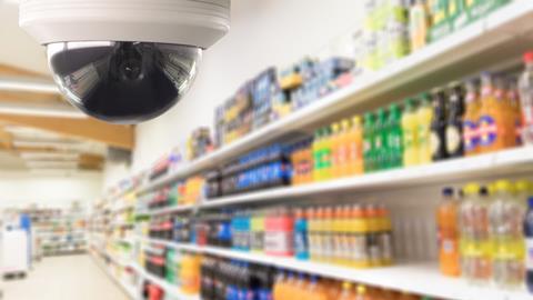 Survillance dome camera system for safety and security. CCTV survillance system prevent thief in supermarket store