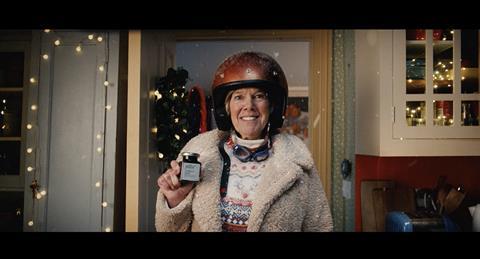 Tesco Christmas Ad - Triumphant Granny with Finest Cranberry Sauce