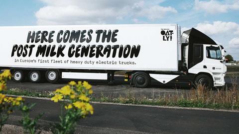 Oalty EV lorry post milk generation