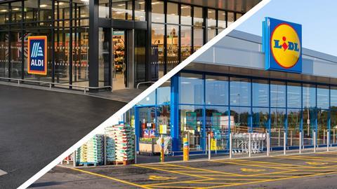 Aldi and Lidl stores together