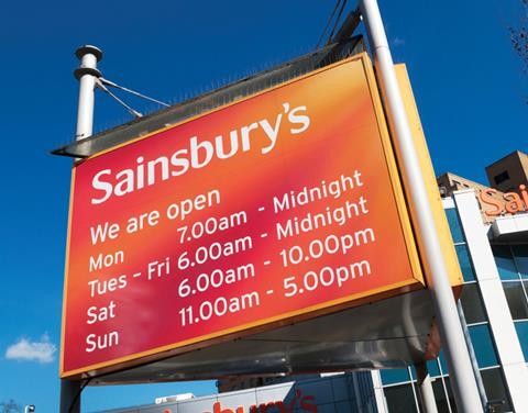 sainsbury's opening times sunday trading