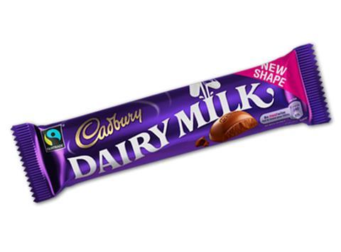 Cadbury Dairy Milk new shape bar