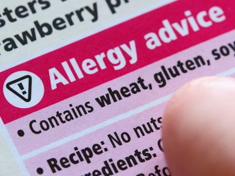 allergy label 