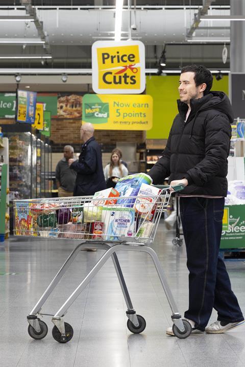 Morrisons supermarket aisle shopper basket trolley price cuts promo discount (4)