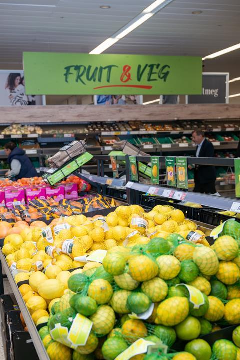 Morrisons Norwich fruit veg aisle lemons limes
