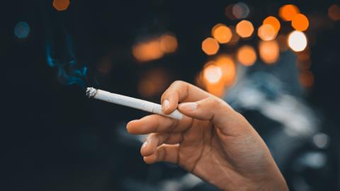 Smoking cigarette