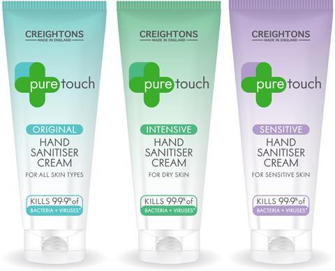 PURE TOUCH HAND SANITISER CREAMS 8.12.20