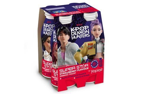 KPop Demon Hunters Super Star Strawberry Flavour Drinking Yogurt