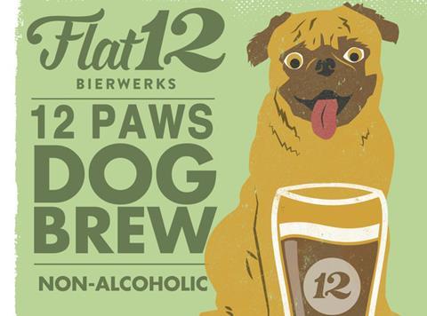 flat12 bierwerks paws dog beer