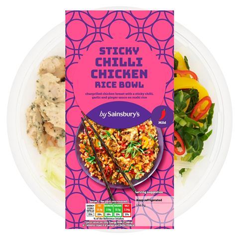 by Sainsbury's Sticky Chilli Chicken Rice Bowl