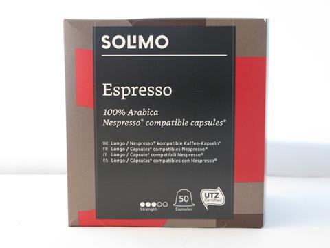 Amazon Solimo own label coffee capsules