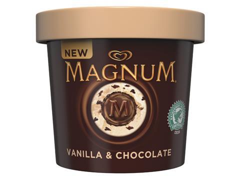 magnum ice cream tub