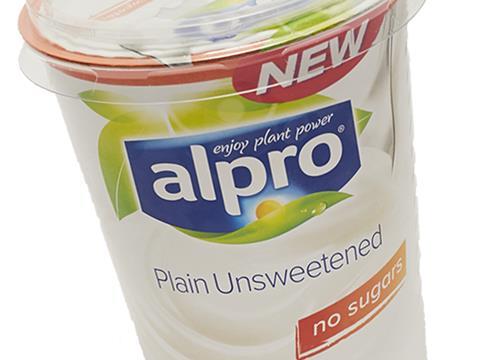alpro plain big pot yoghurt