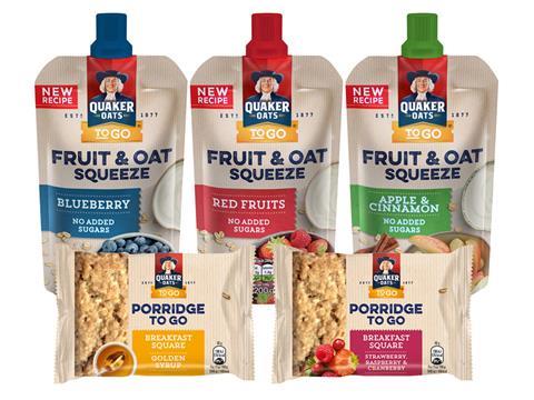 Quaker breakfast cereals