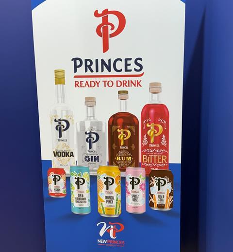 Princes alcohol range