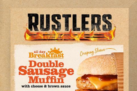 Rustlers Cook in Box - Double Sausage Muffin