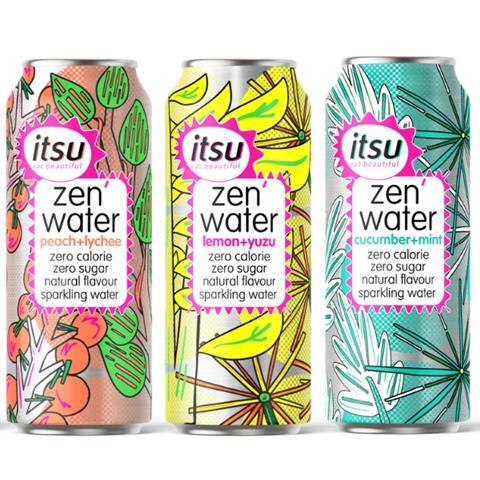 Itsu sparkling water range