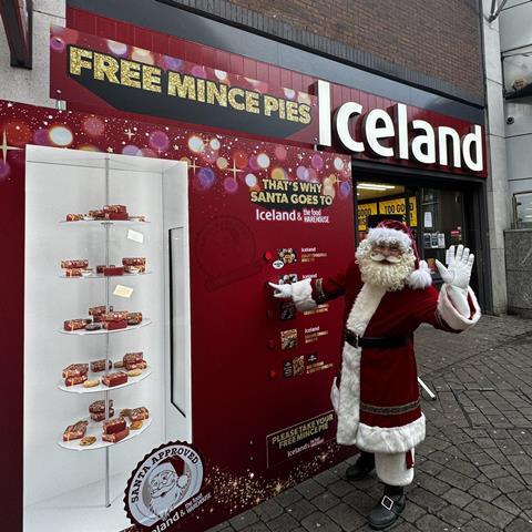 Iceland mince pie vending machine