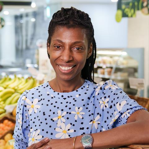 Sharon White portrait in Waitrose