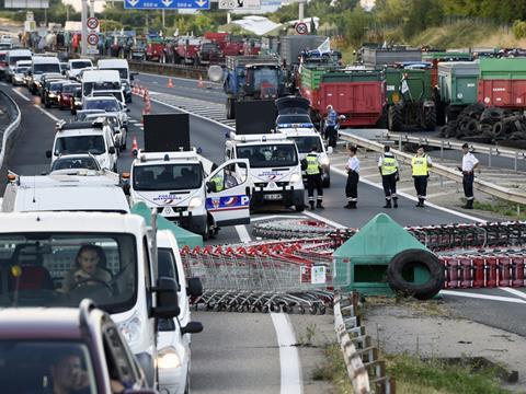 farmer protests motorway one use