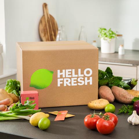 HelloFresh delivery box veg