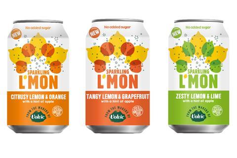 Volvic Lmon Cans