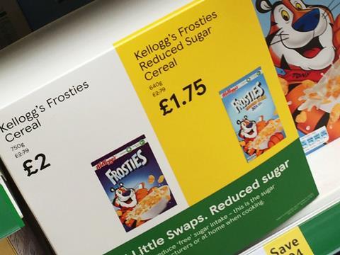 tesco price cuts on healthier options cereal