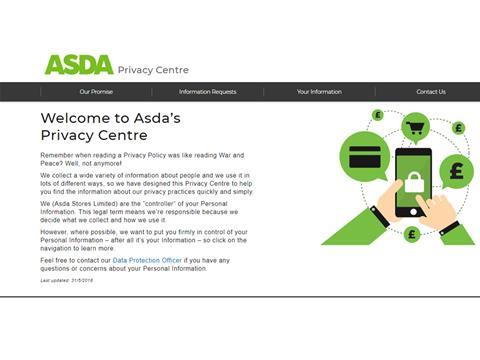 Asda privacy hub 2