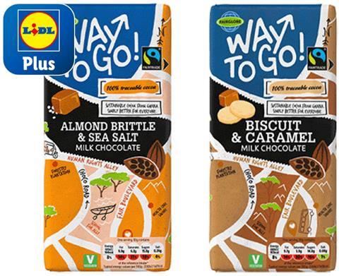 Lidl Way To Go chocolate bar