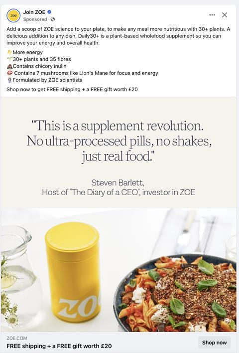 ZOE ad