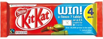Kit Kat bars will run a tie-in Android promotion