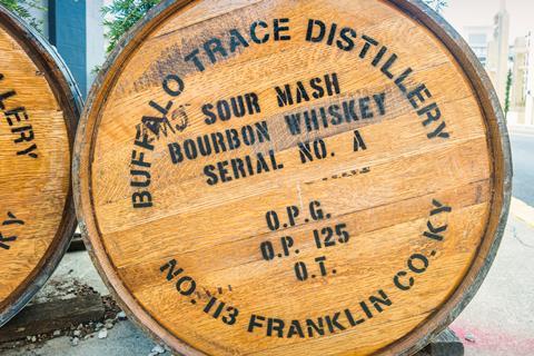 Bourbon Whiskey Barrel Kentucky USA - stock photo