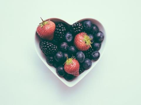 fruit berries love heart