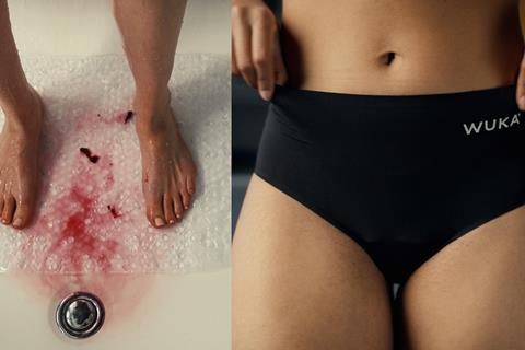 Wuka menstrual blood ad