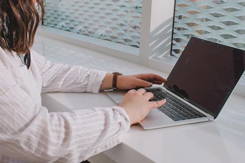 woman on laptop computer