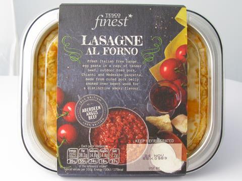 tesco lasagne ready meal