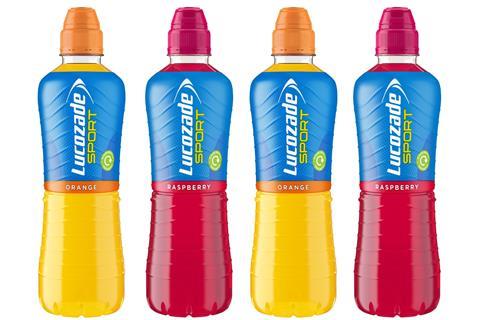 Lucozade Sport reduced plastic sleeve
