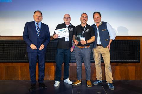 FoF winners with Henry Dimbleby annd Barney Mauleverer