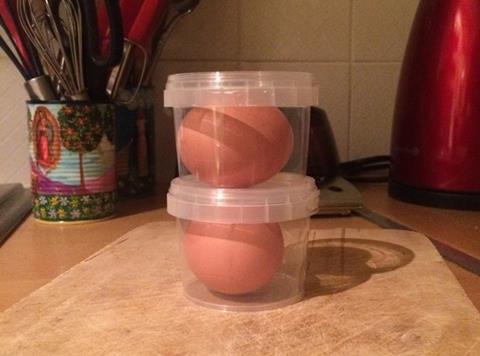 Recipe box egg packaging