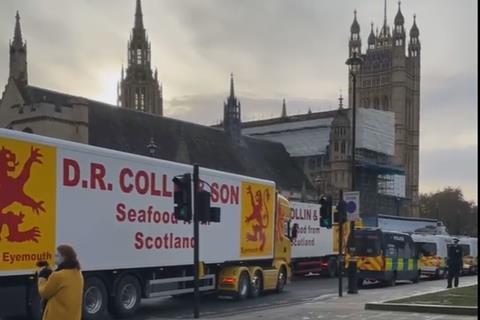 Lorries at westminster