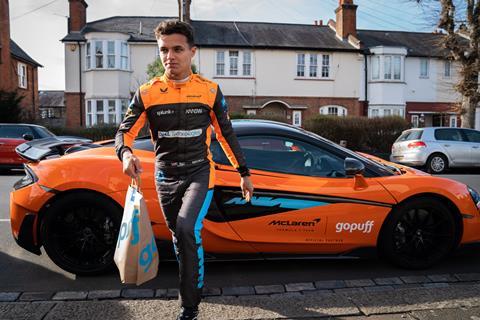 McLaren Formula 1 driver, Lando Norris surprises an F1 super fan with a special delivery to launch the new global partnership between instant delivery app, Gopuff and McLaren Formula 1 Team.