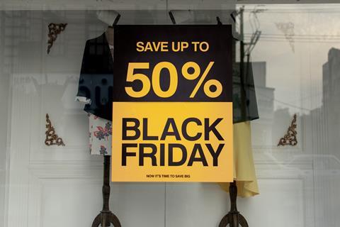 A Black Friday advert, reading 'Save Up To 50%'